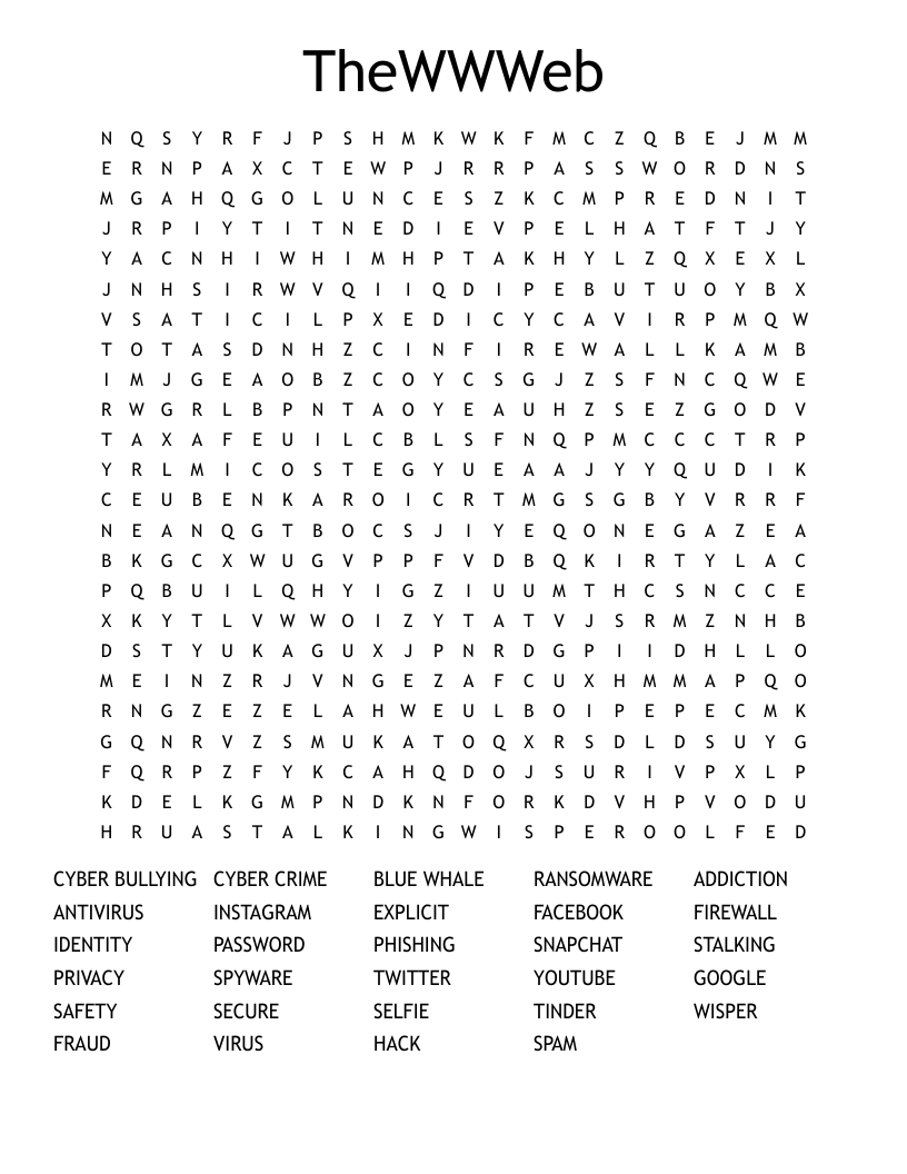 TheWWWeb Word Search