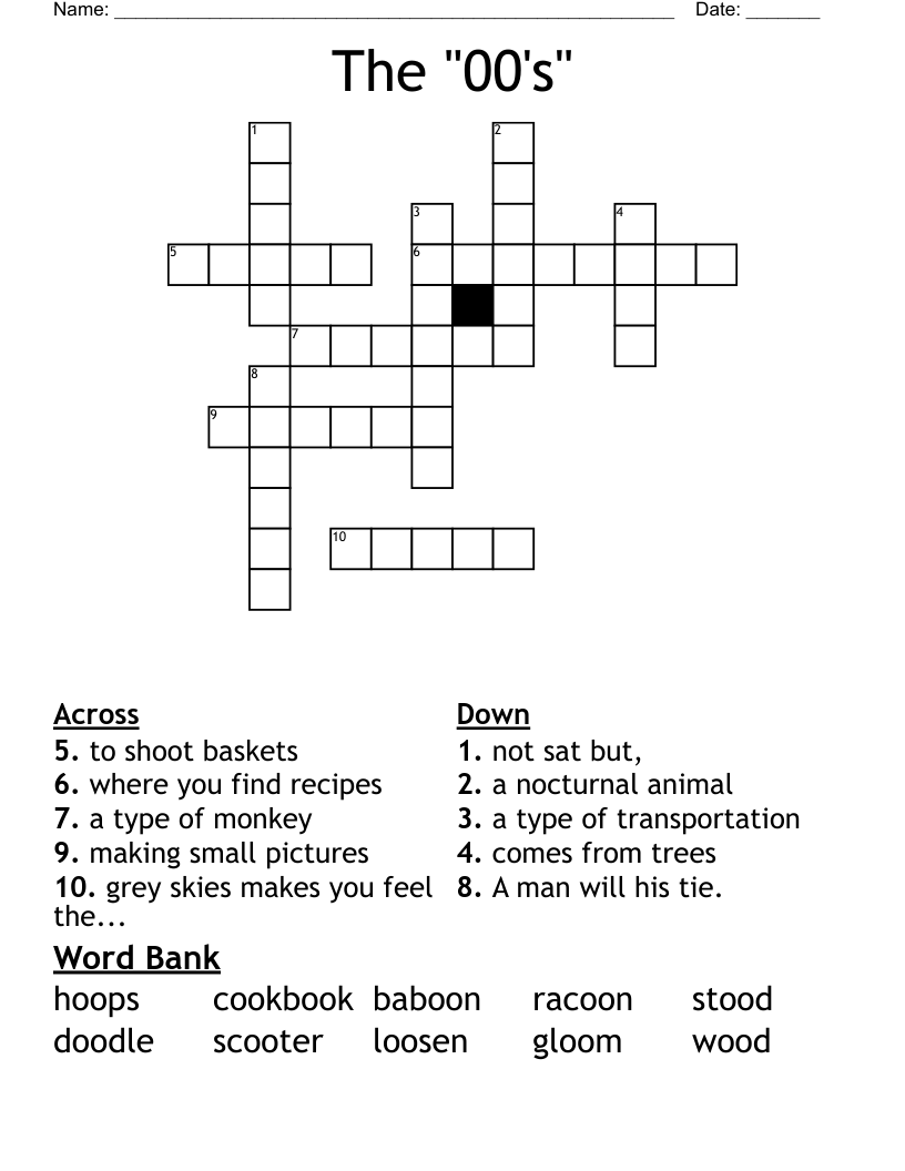 The "00's" Crossword