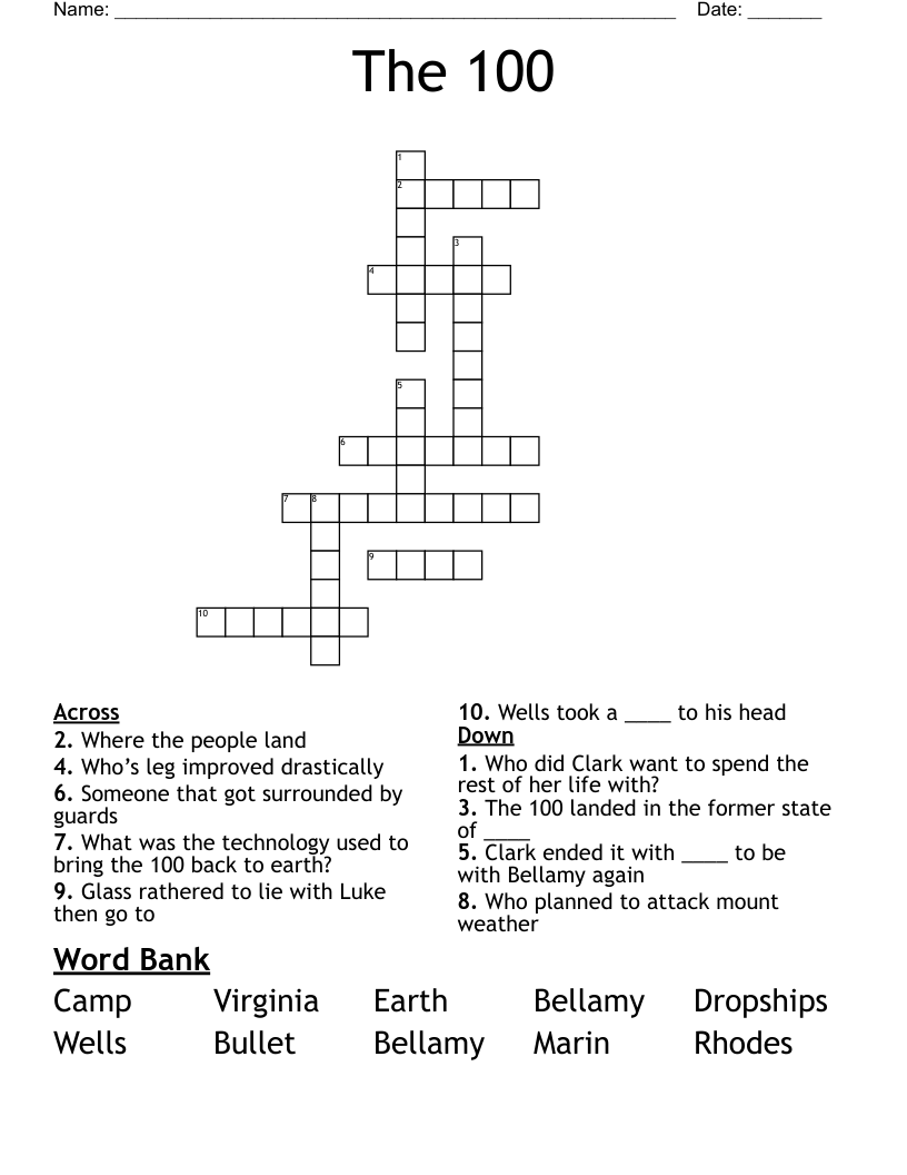 The 100 Crossword