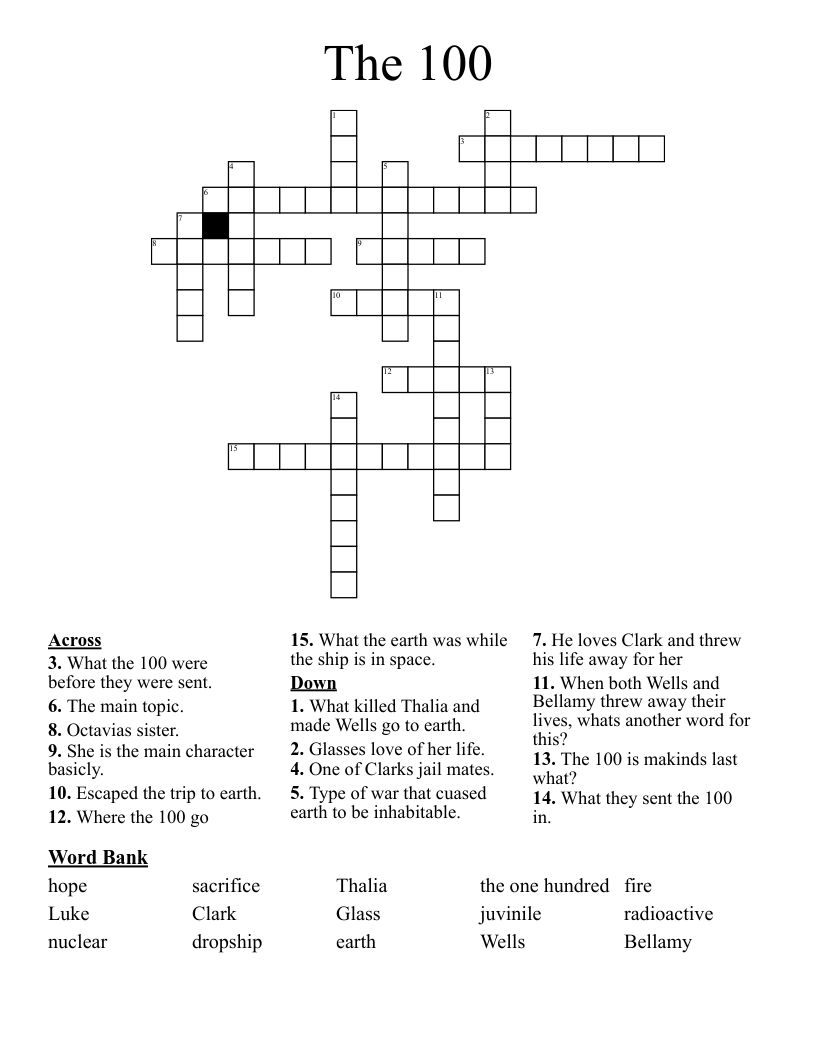 The 100 Crossword