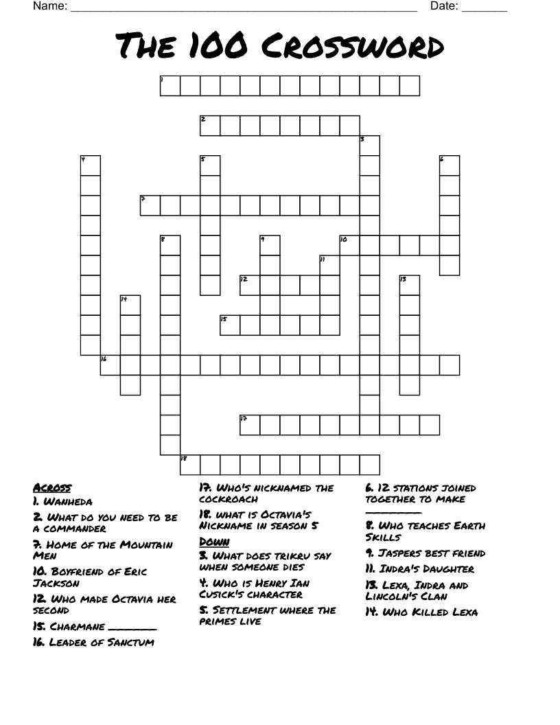 The 100 Crossword