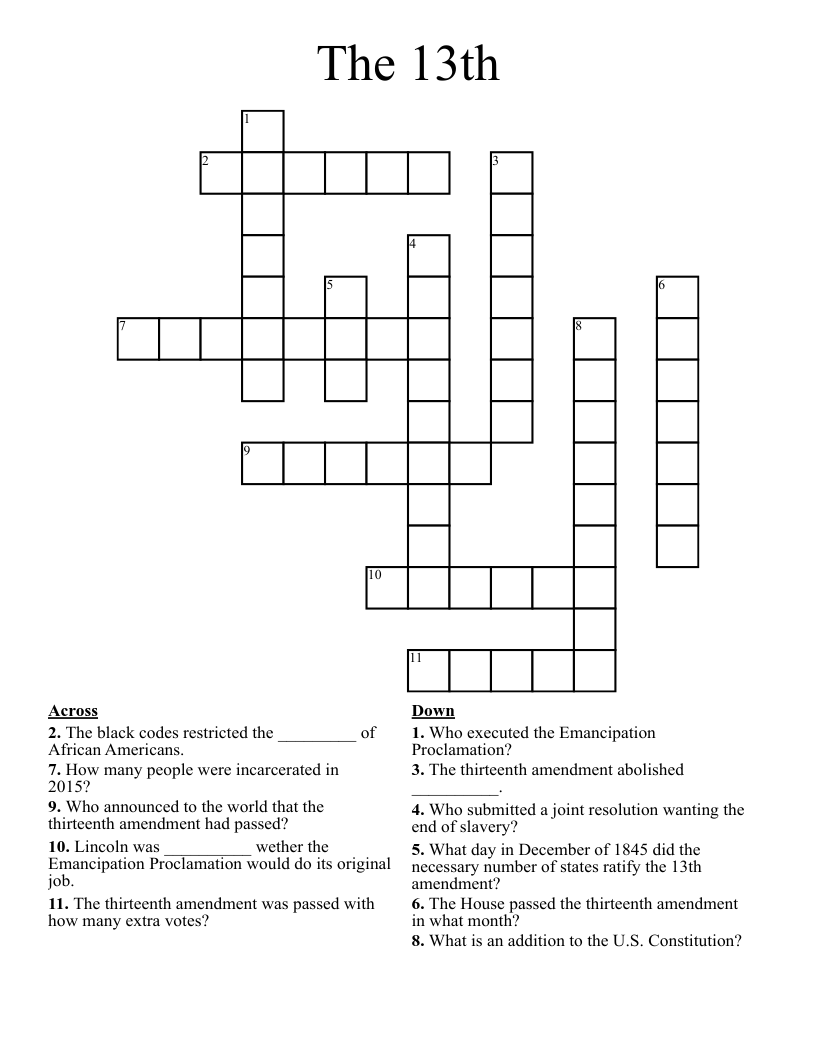 The 13th Crossword