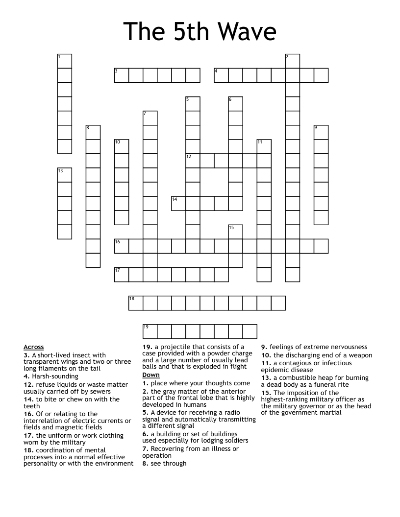 The 5th Wave Crossword