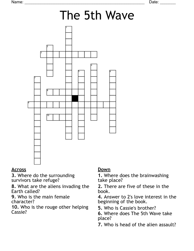 The 5th Wave Crossword