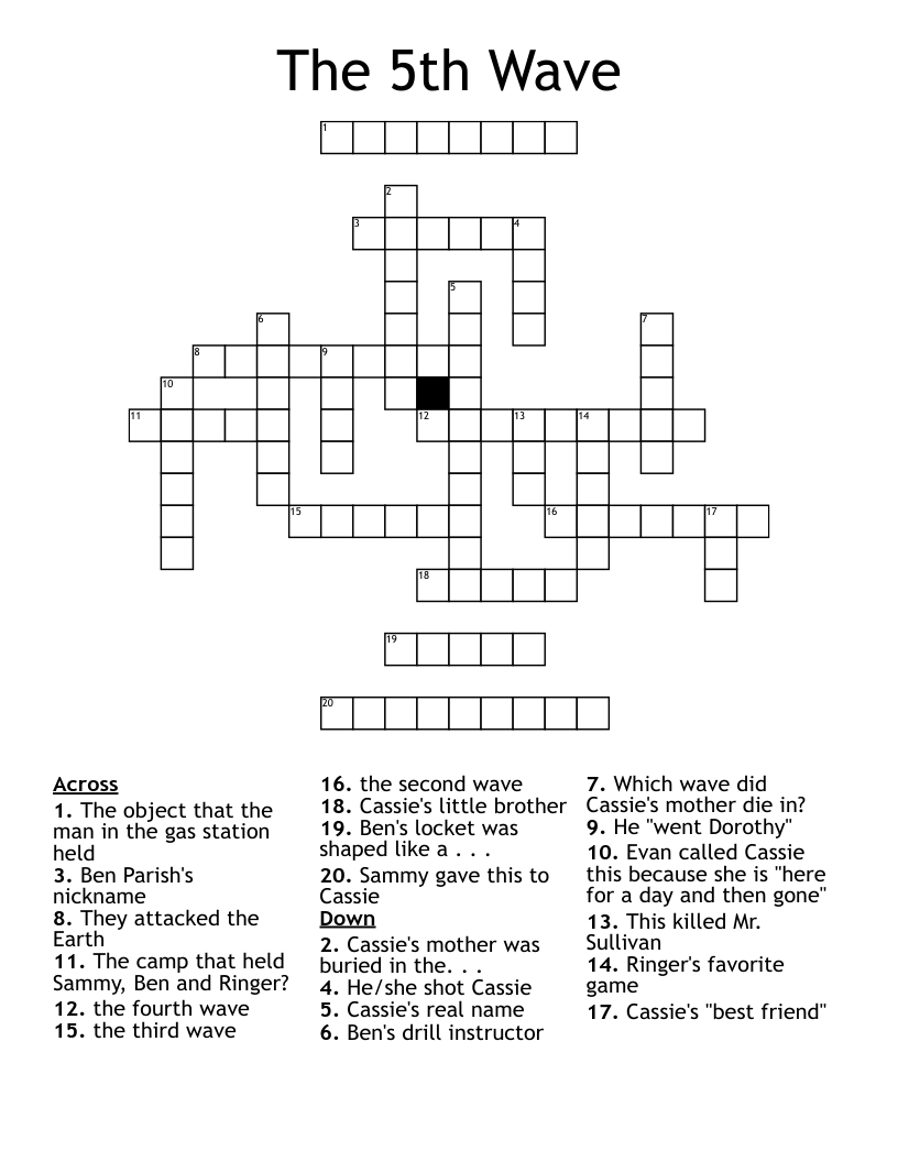 The 5th Wave  Crossword