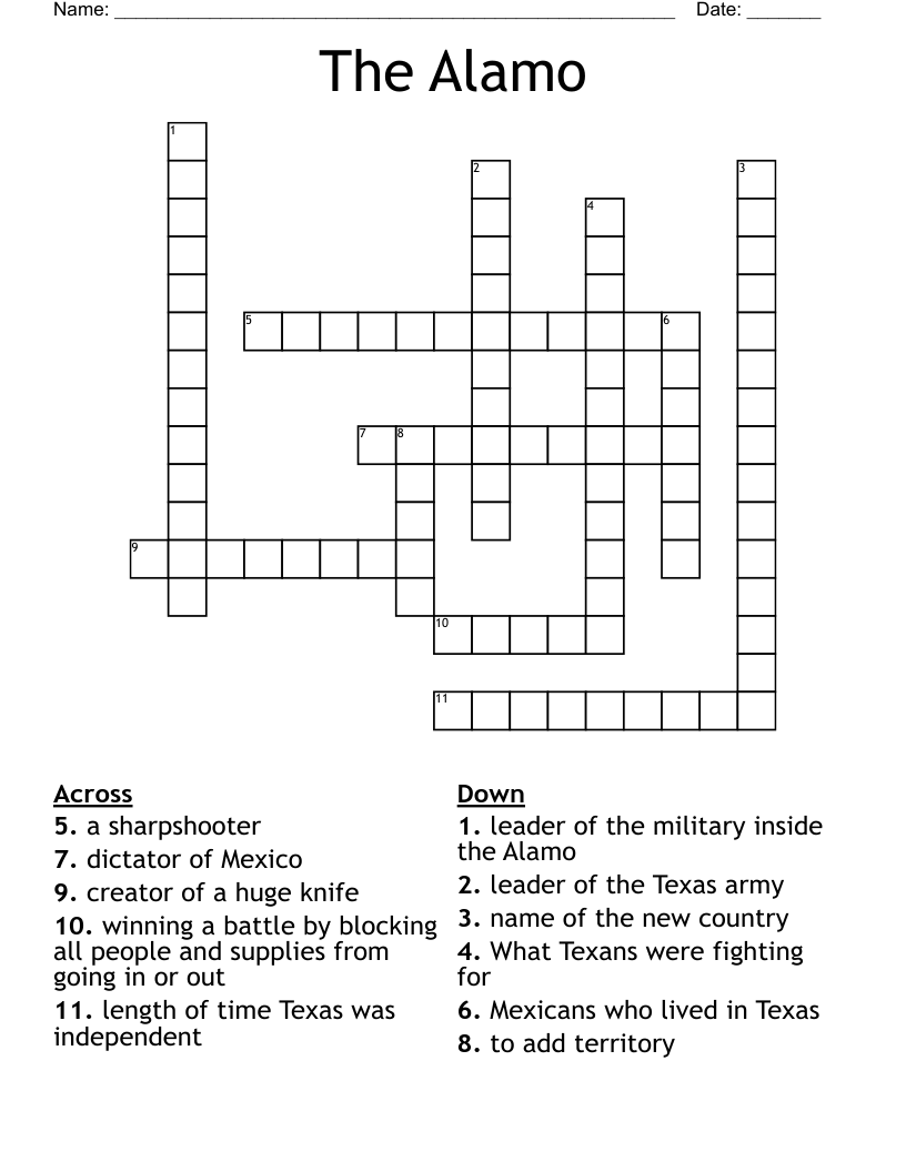 The Alamo Crossword
