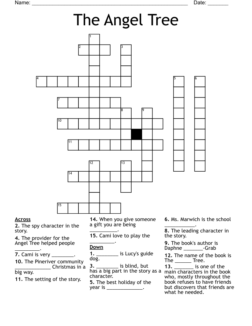 The Angel Tree Crossword