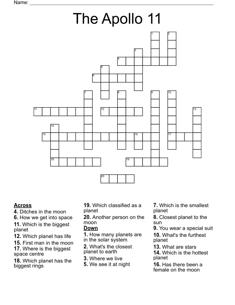 The Apollo 11 Crossword