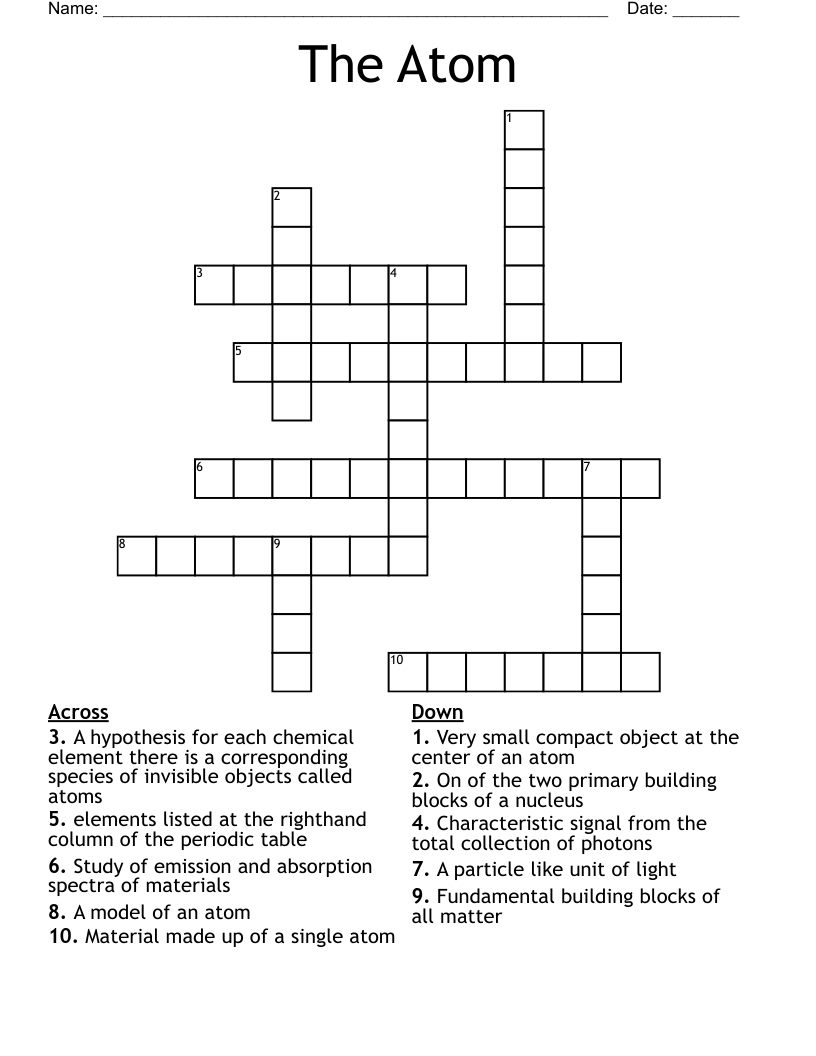 The Atom Crossword