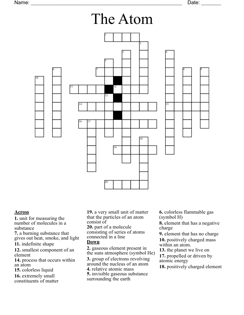 The Atom Crossword