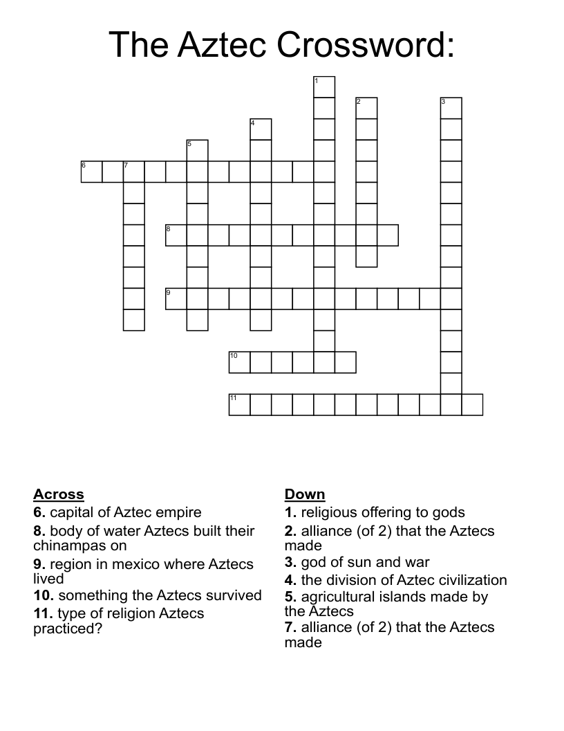 The Aztec Crossword: