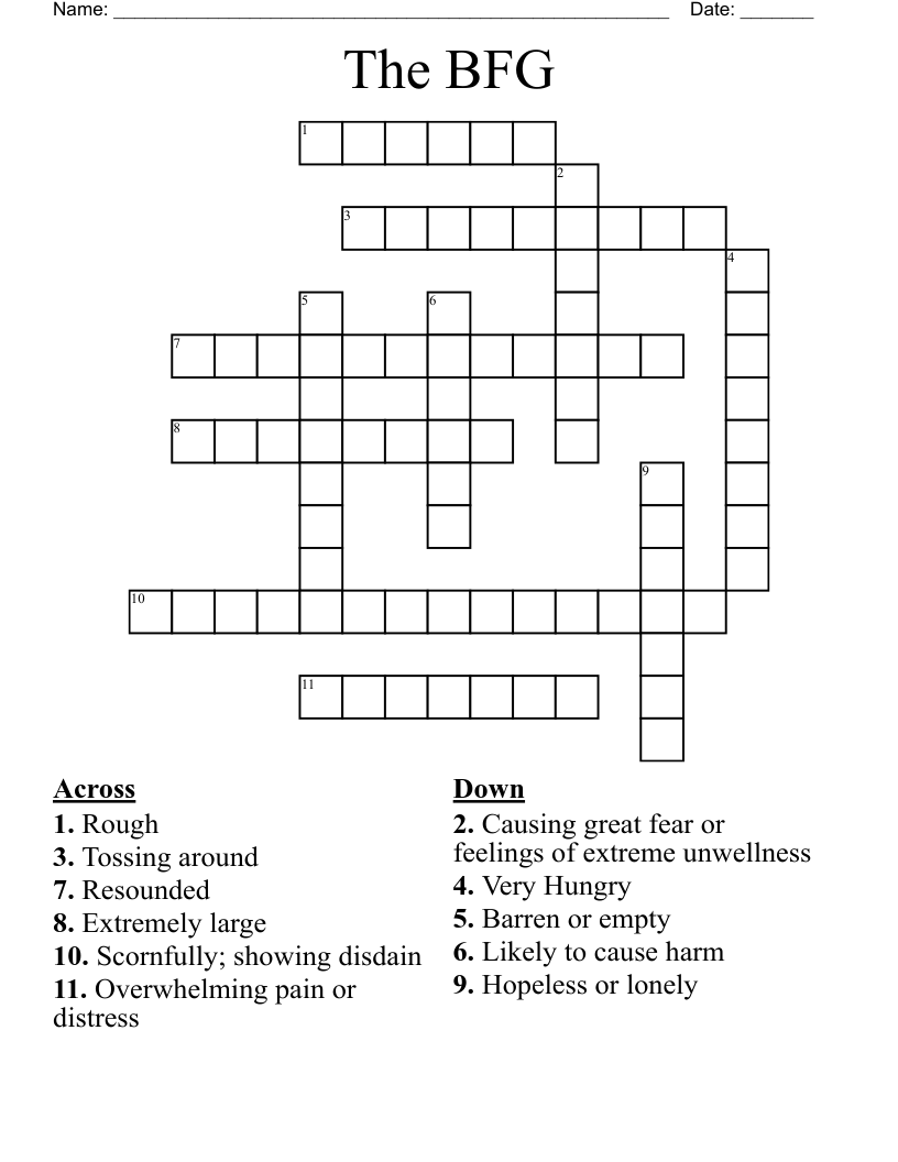 The BFG Crossword