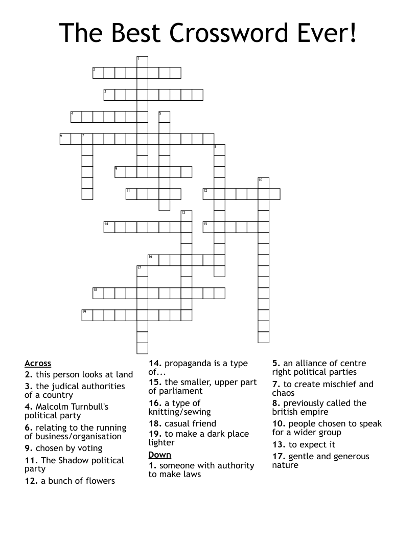 The Best Crossword Ever! 