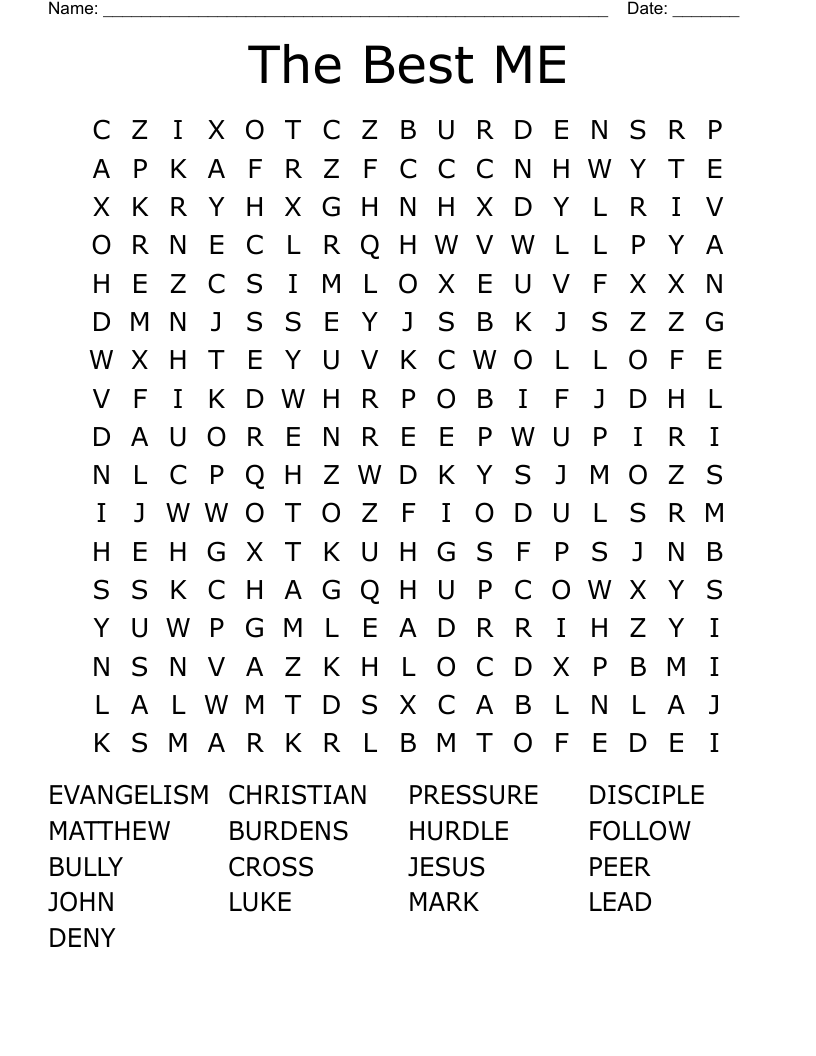 The Best ME Word Search