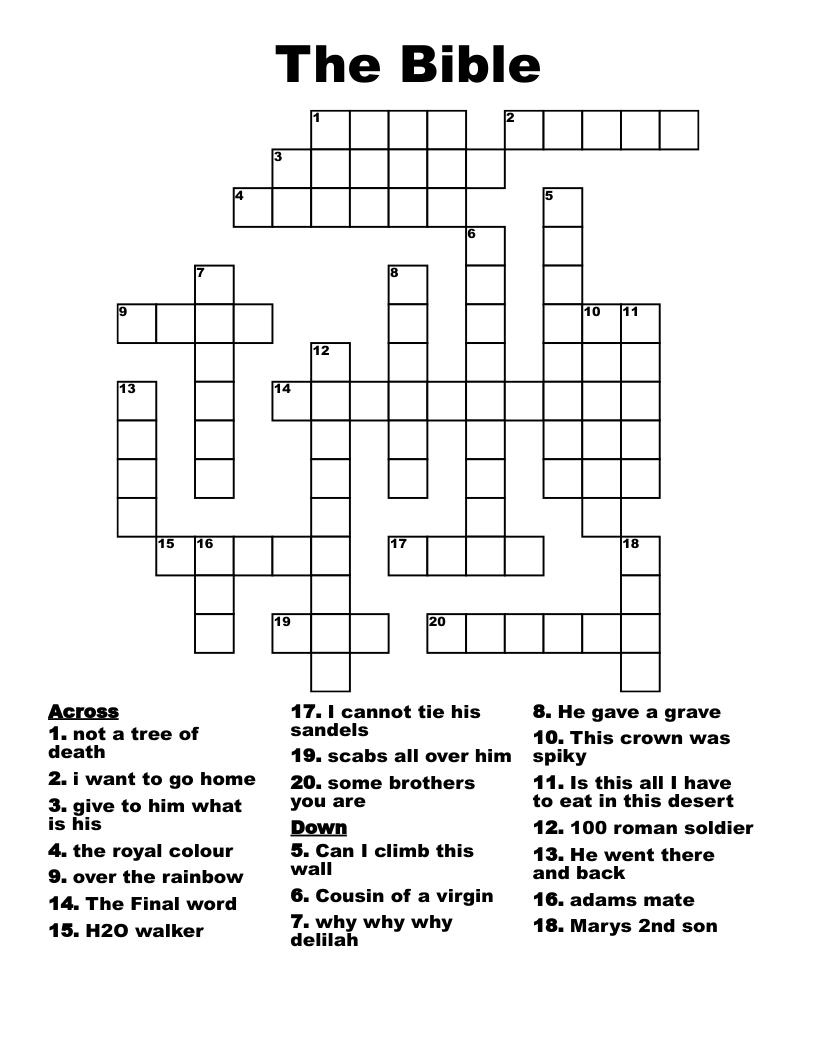 The Bible Crossword