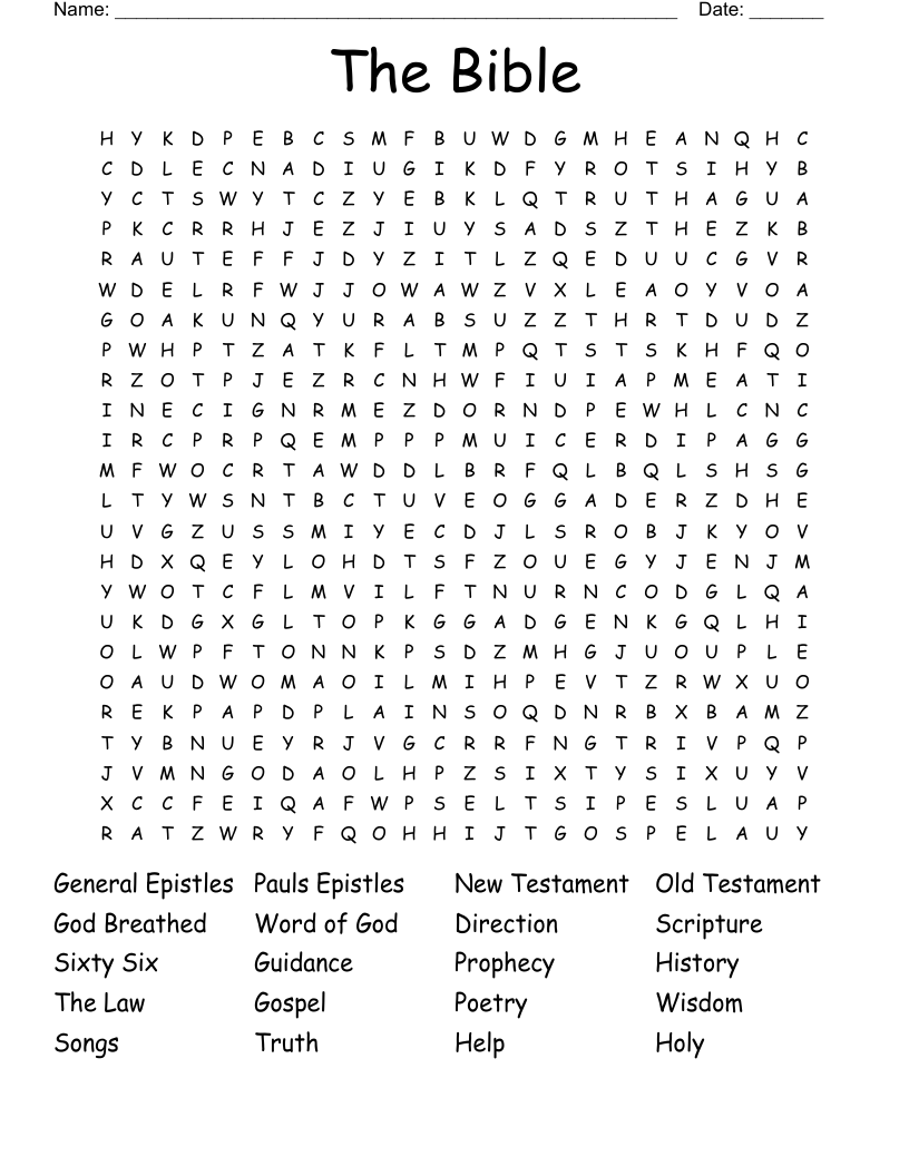 The Bible Word Search