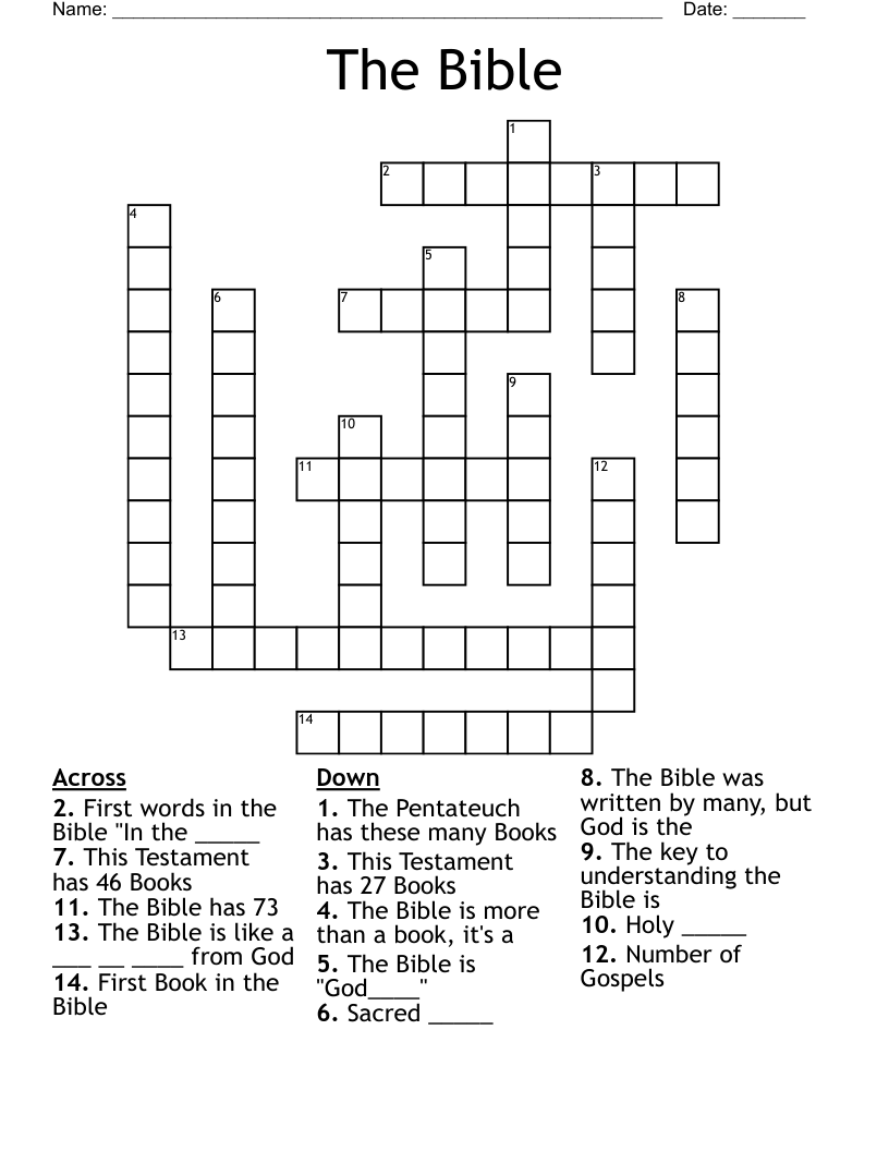 The Bible Crossword