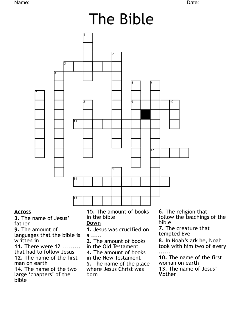 The Bible  Crossword