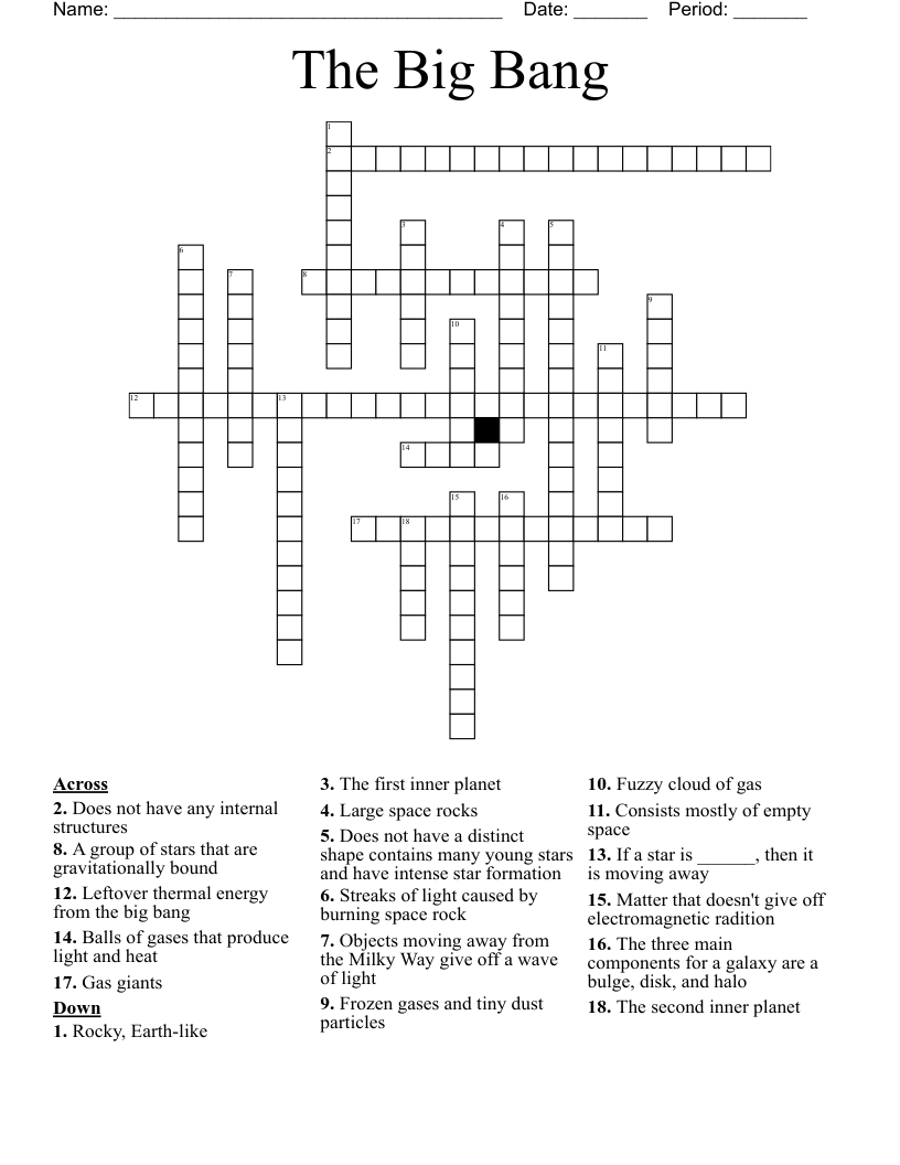 The Big Bang Crossword