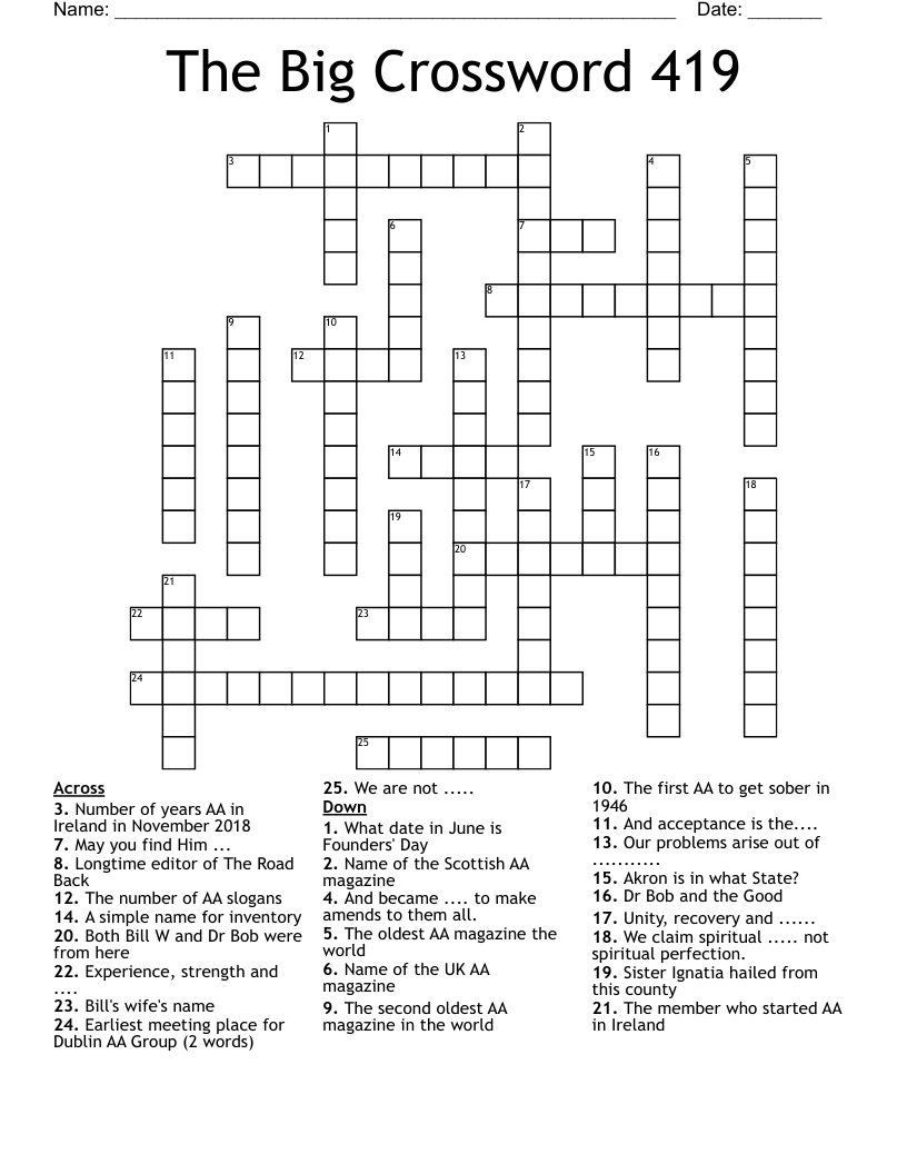 The Big Crossword 419
