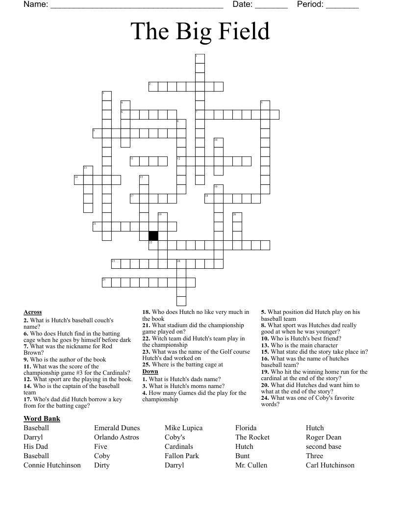 The Big Field Crossword
