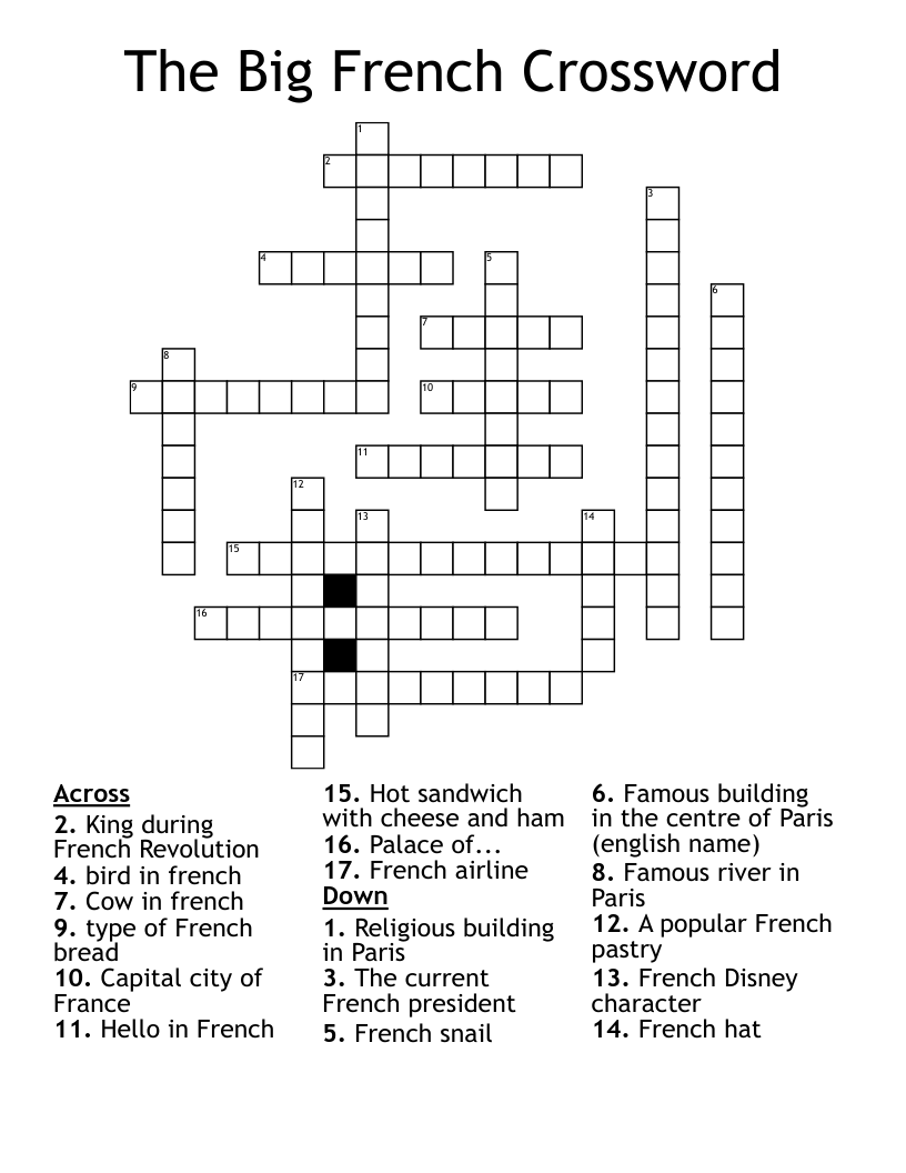 The Big French Crossword