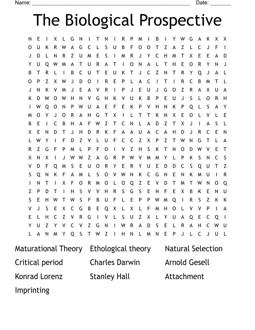 The Biological Prospective Word Search