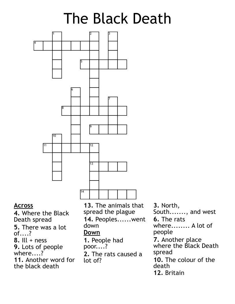 The Black Death Crossword