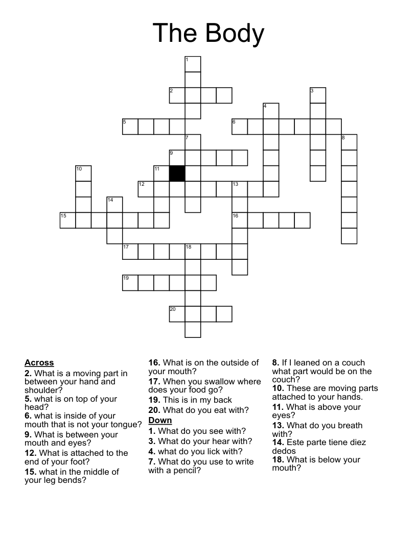 The Body Crossword