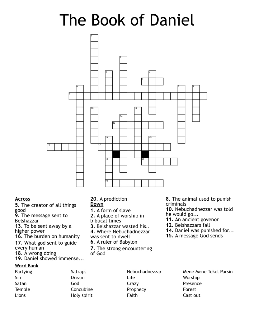 The Book of Daniel Crossword