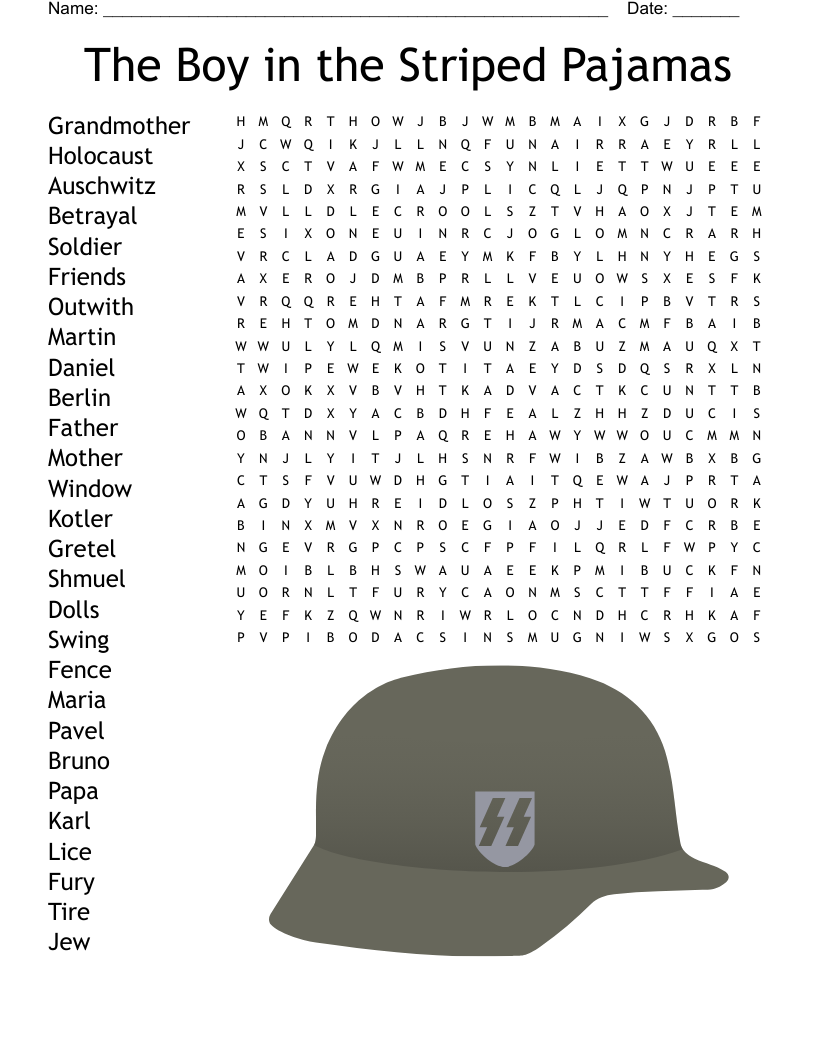 The Boy in the Striped Pajamas Word Search