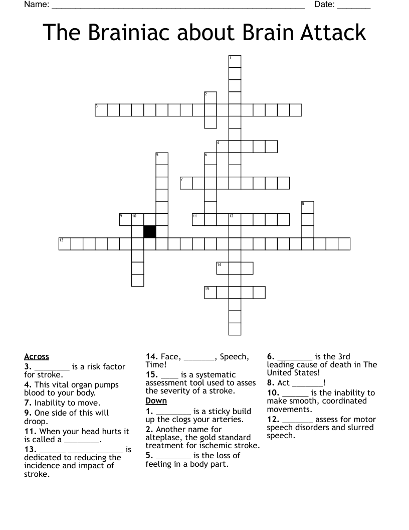 The Brainiac about Brain Attack Crossword