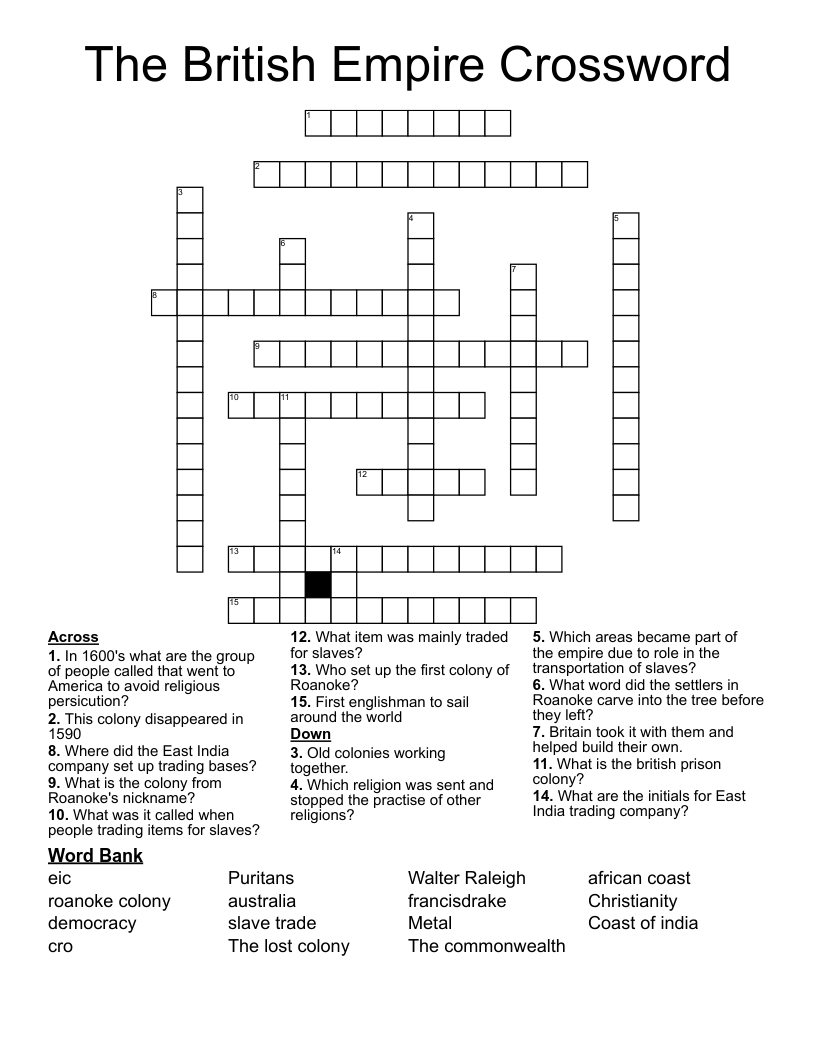 The British Empire Crossword