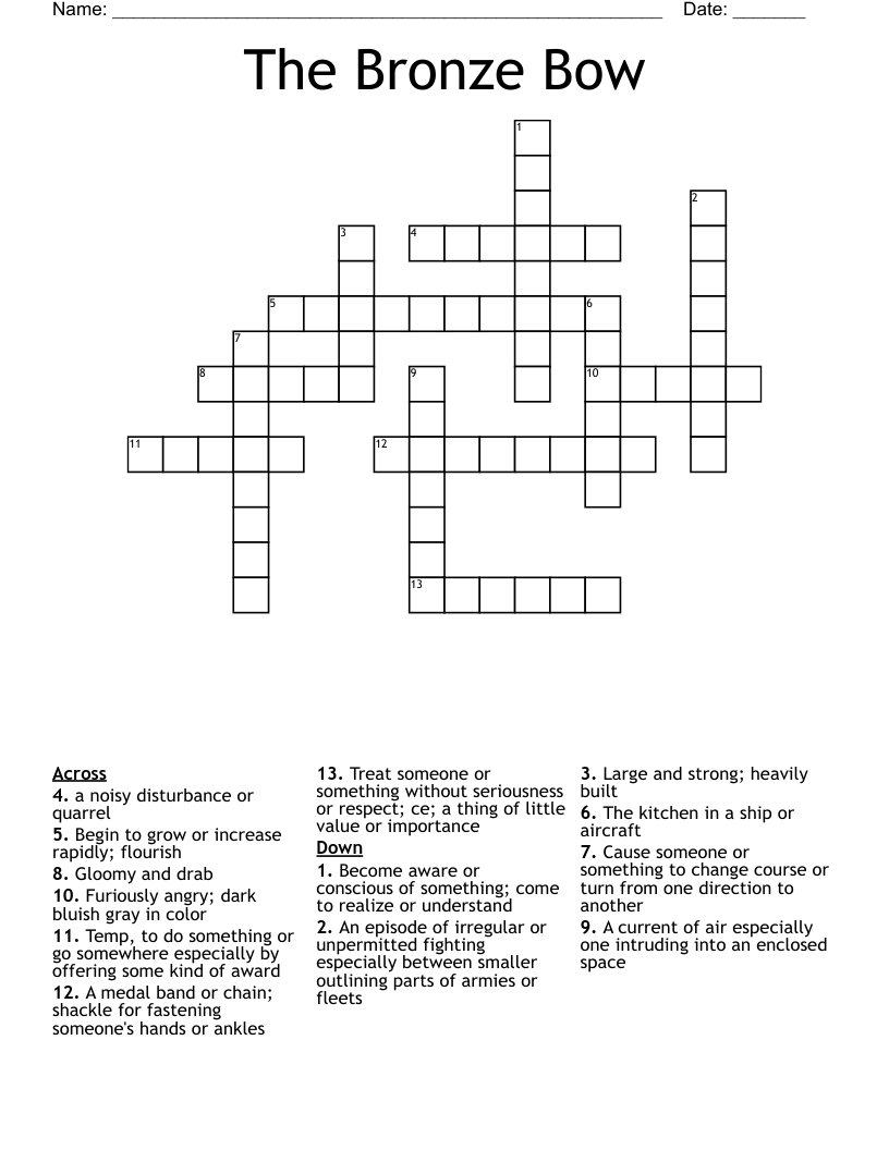 The Bronze Bow Crossword