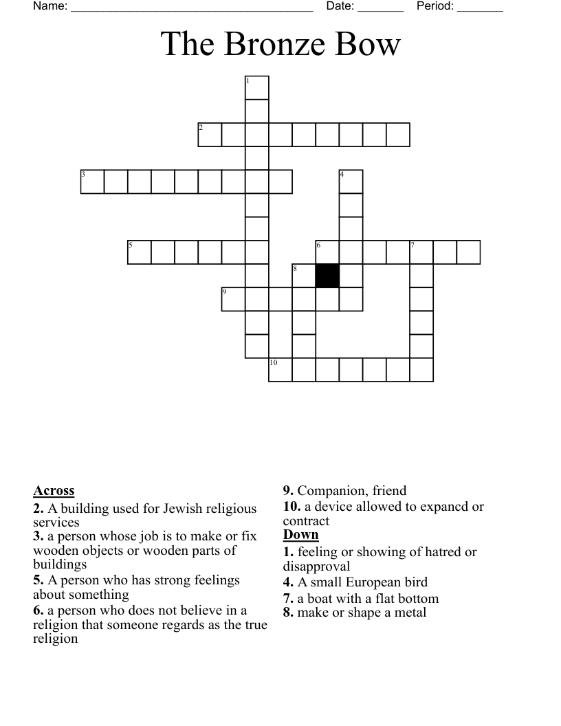 The Bronze Bow  Crossword