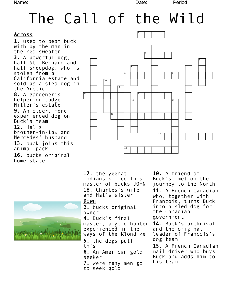 The Call of the Wild Crossword