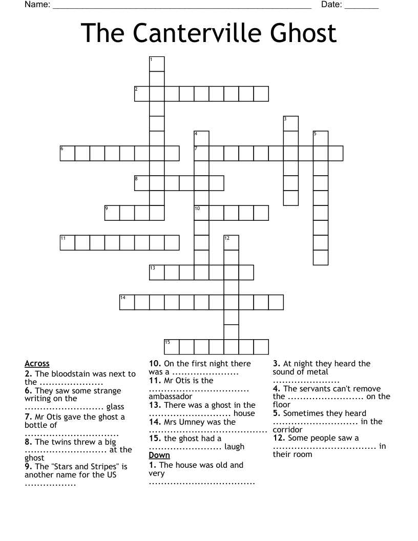 The Canterville Ghost Crossword