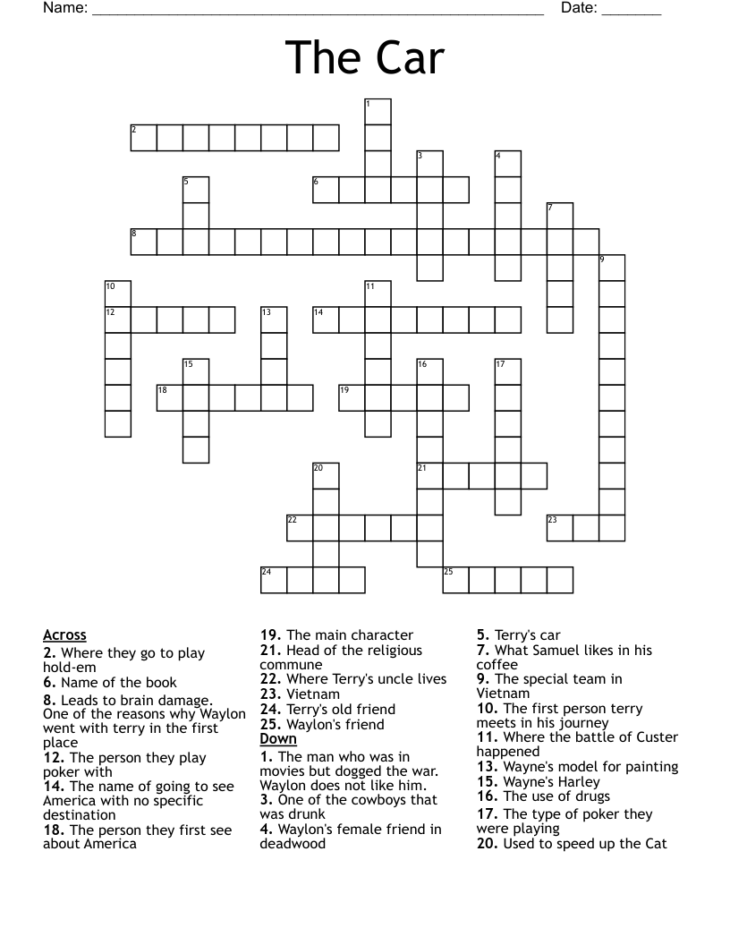 The Car Crossword