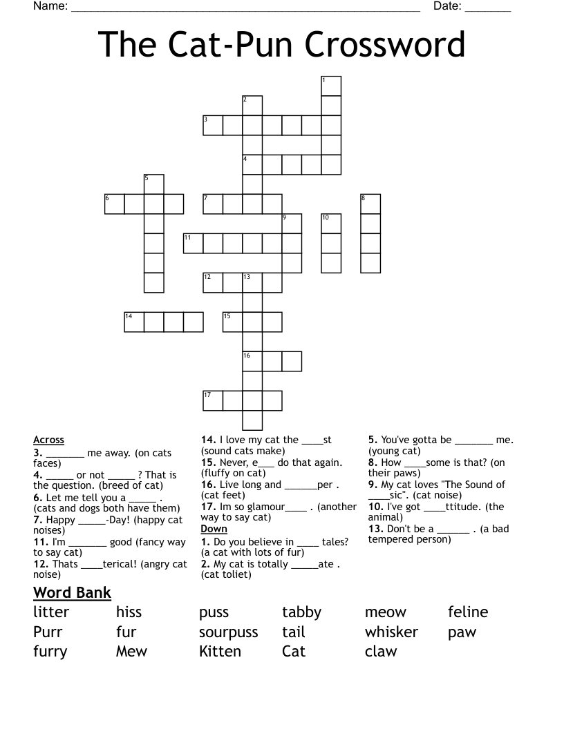 The Cat-Pun Crossword 