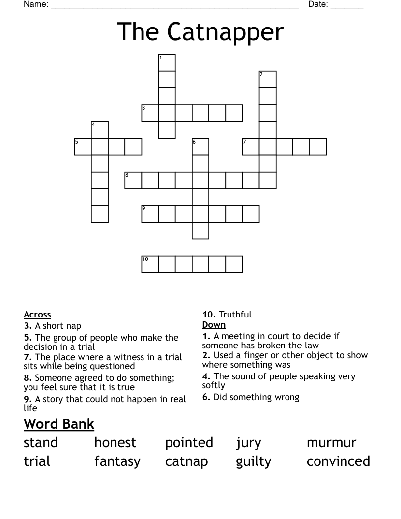 The Catnapper Crossword