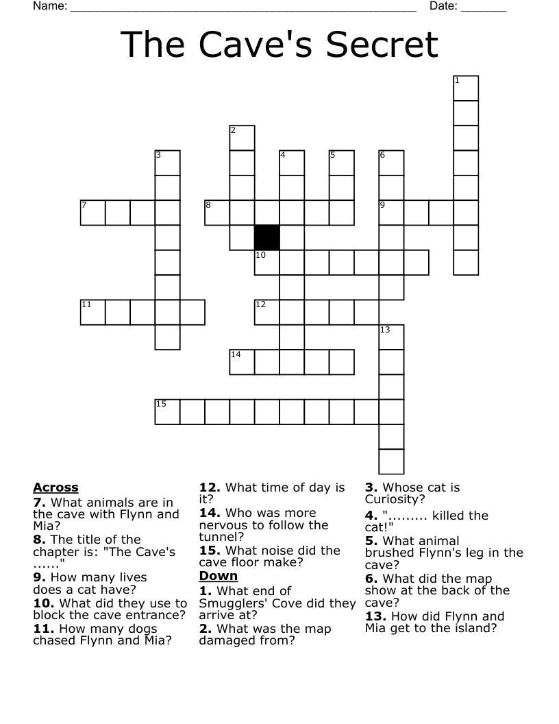 The Cave's Secret Crossword