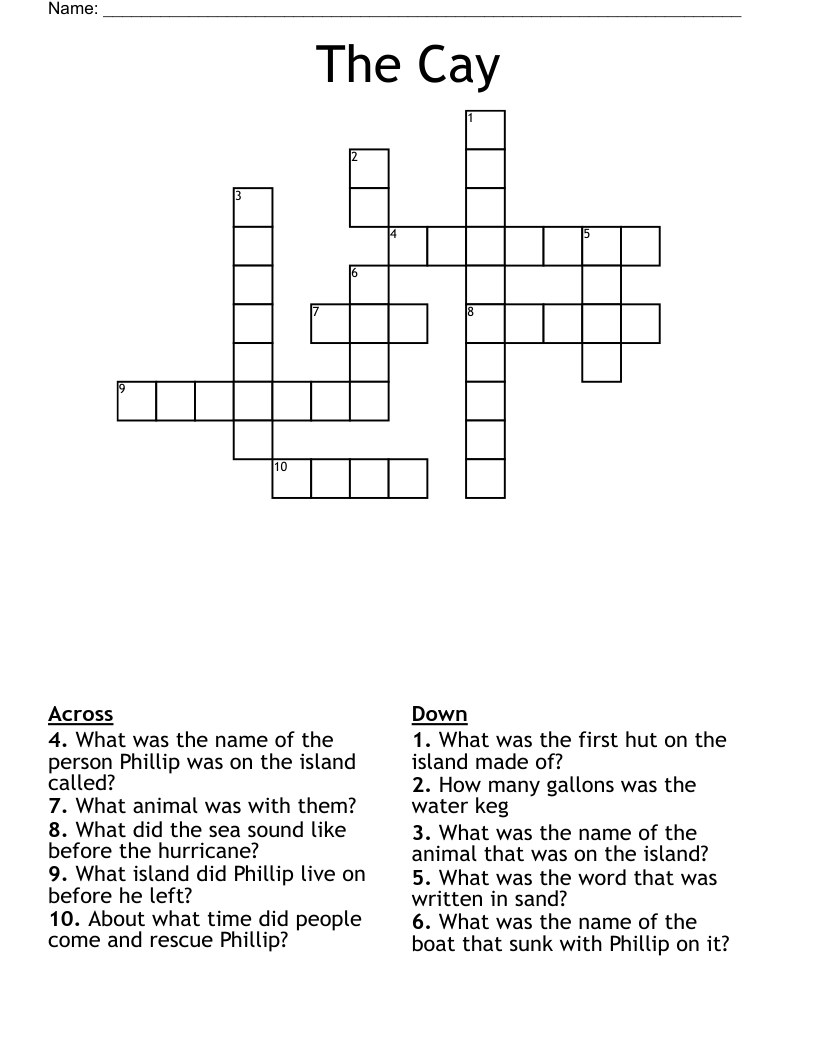 The Cay Crossword