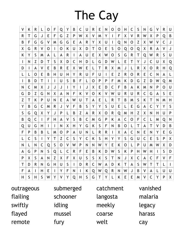 The Cay Word Search