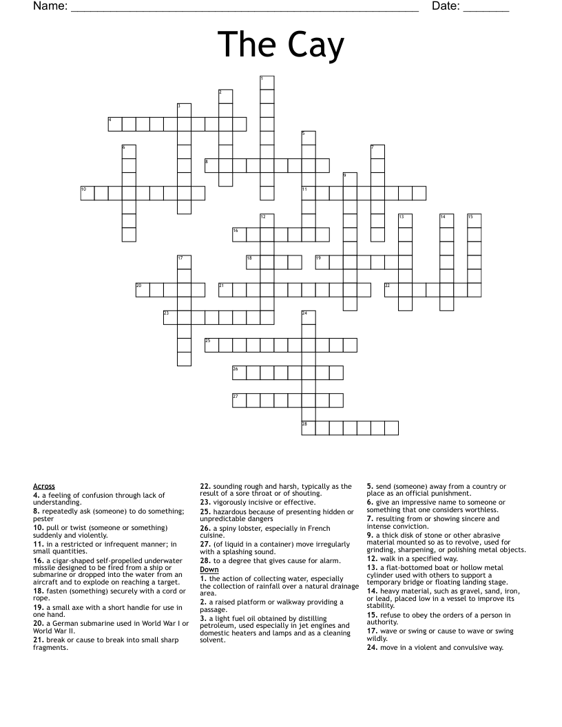 The Cay Crossword