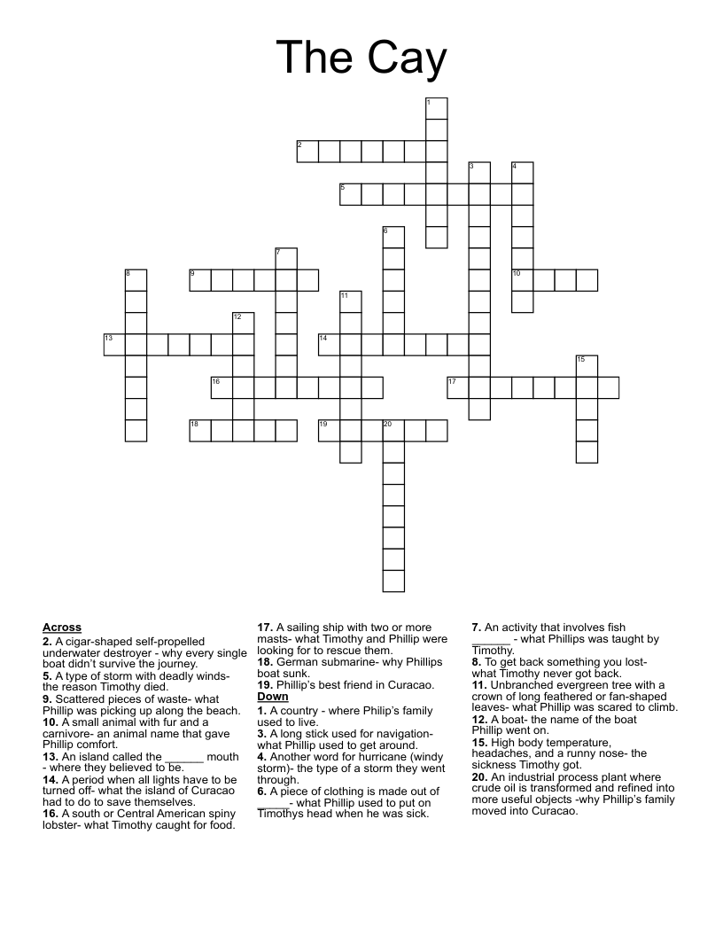 The Cay Crossword
