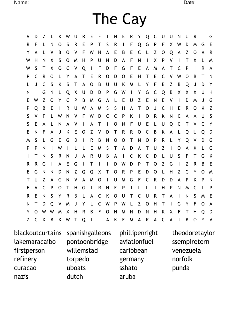 The Cay Word Search