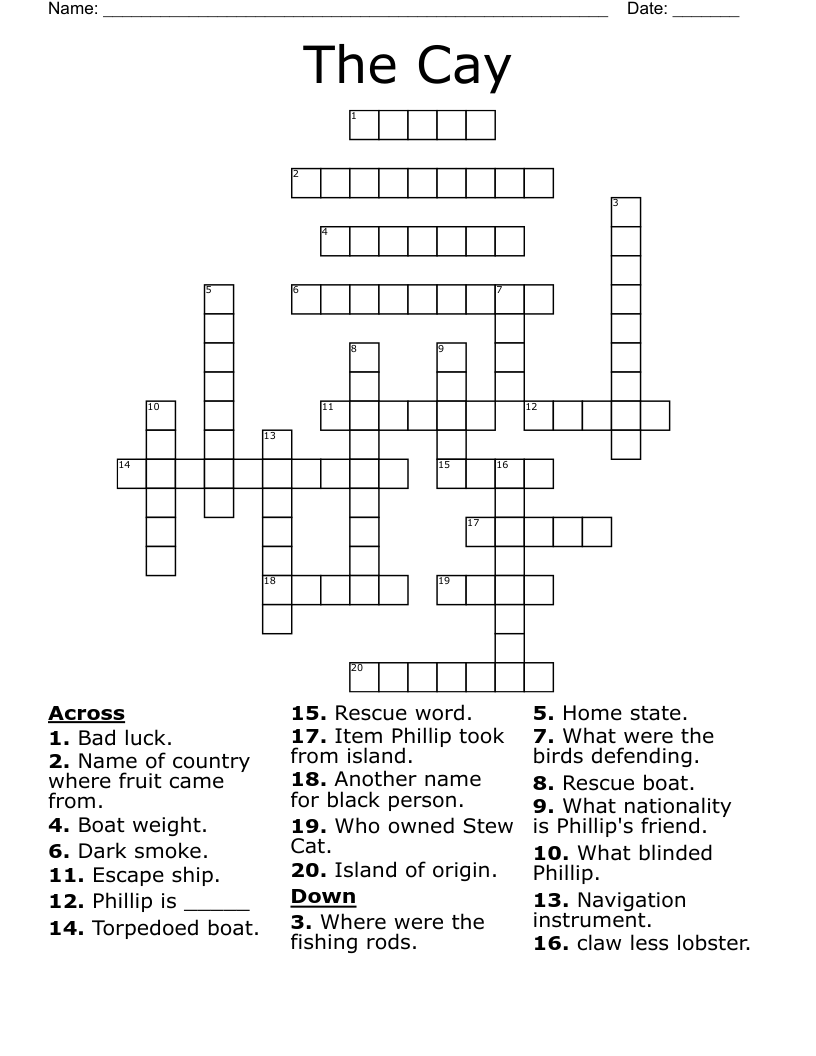 The Cay Crossword