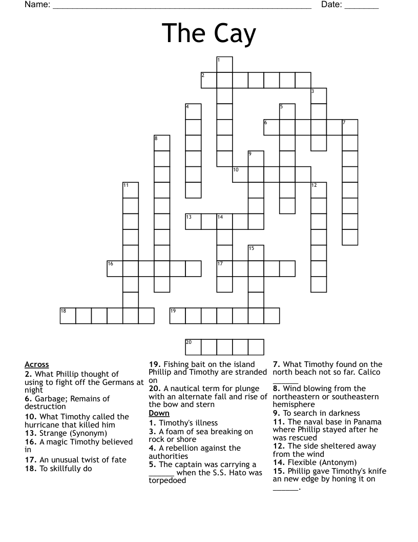 The Cay Crossword