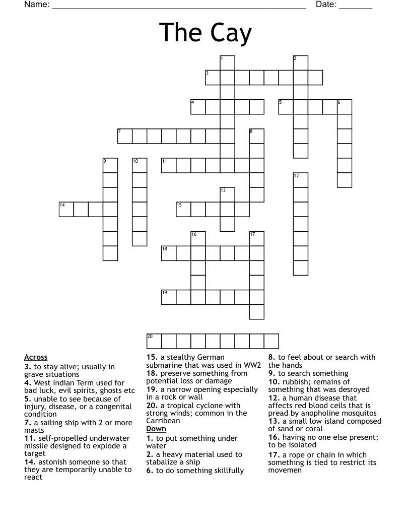 The Cay Crossword