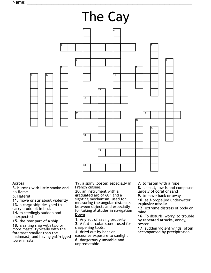 The Cay Crossword